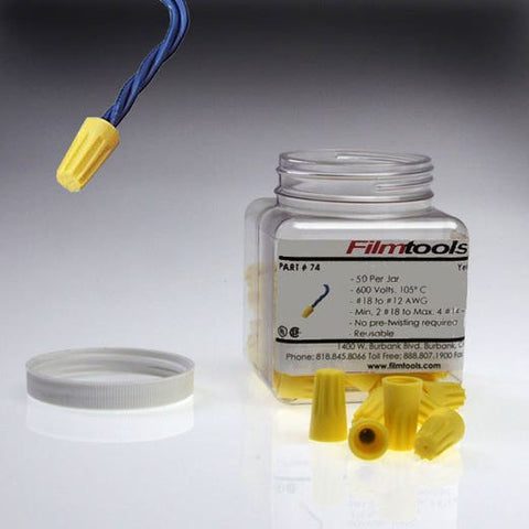 Filmtools Wire Connectors, B Yellow - Jar of 50