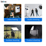 Selens 60x75cm 24x30 inches Black Cloth Light Control Diffuser For Studio Diffuser Lighting Stainless Flag Panel Frame