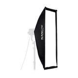 Nanlite Asymmetrical Stripbank Softbox with Bowens Mount (18 x 43")