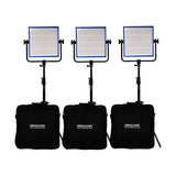 Dracast LED1000 Pro Daylight 3-Light Studio Kit with Gold Mount Battery Plates