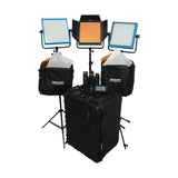 Dracast LED1000 Pro Tungsten 3-Light Studio Kit with V-Mount Battery Plates