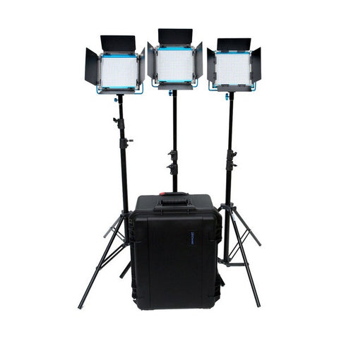 Dracast S-Series LED500 Plus Daylight LED 3-Light Kit with V-Mount Battery Plates