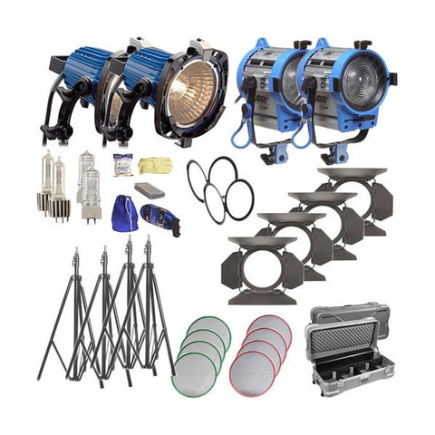 Arri Arrilite/Fresnel Tungsten 4 Light Combo Kit - 120V AC