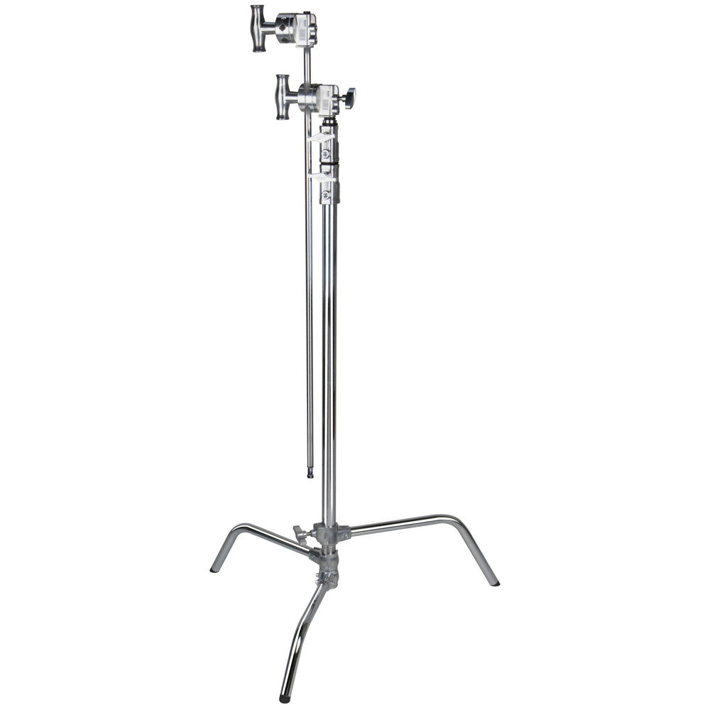 Kupo 40In Master C-Stand With Sliding Leg Kit & Quick Release System (Stand With 2.5In Grip Head & 40In Grip Arm With Hex Stud) - Silver