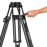 Fluid Video Head with 645 Fast Twin Alu Tripod