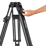 Fluid Video Head with 645 Fast Twin Alu Tripod